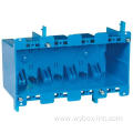 Work Outlet Box 4 Gang Blue wall outlet extender weatherproof outlet box B468R wall Electrical receptacle Junction